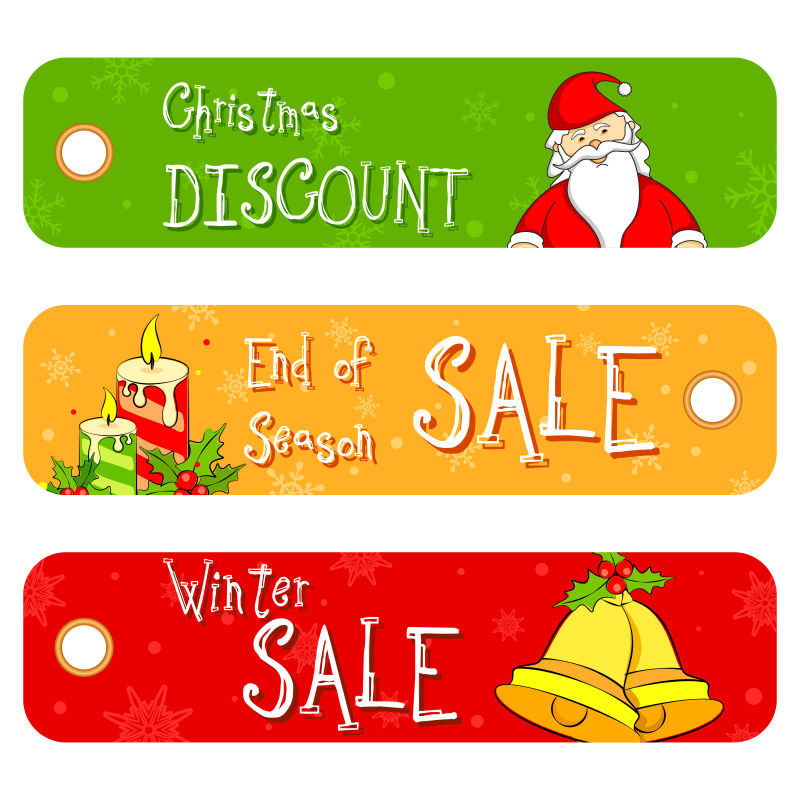 矢量卡通圣诞横幅