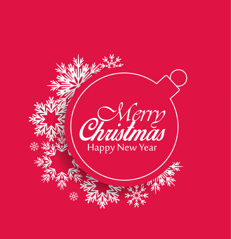 圣诞雪花铃铛矢量背景设计