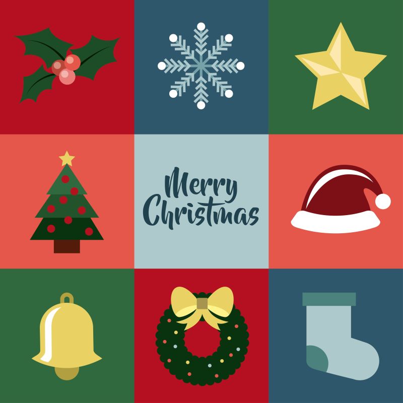 矢量圣诞节装饰图标设计