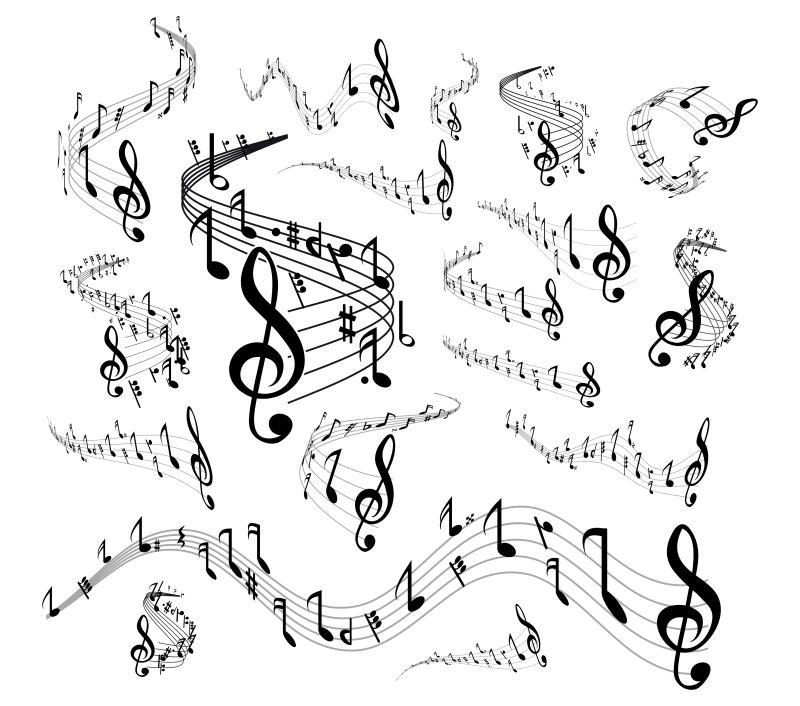 矢量波浪形的音乐