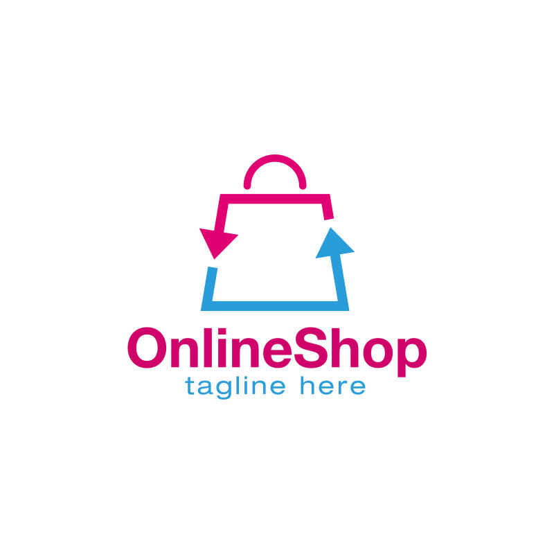 在线商店logo矢量图