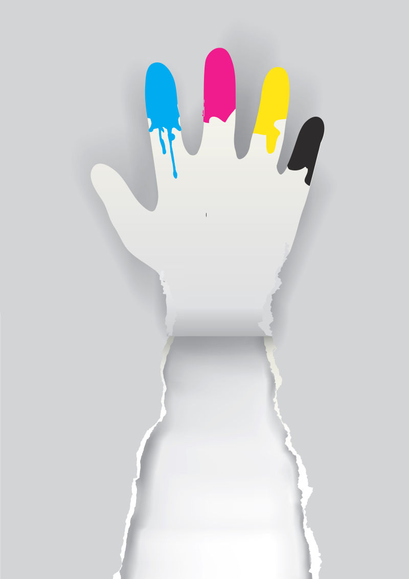 矢量彩色纸张手