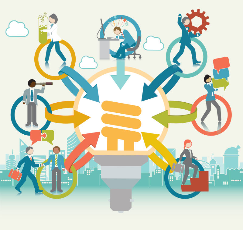 团队概念矢量图