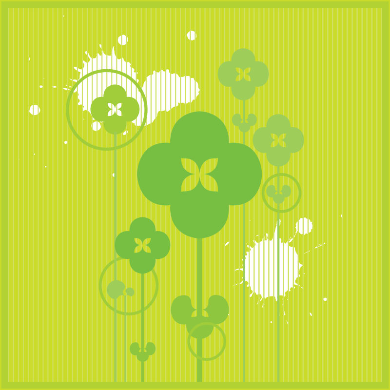 矢量手绘植物装饰设计图