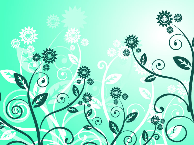 矢量创意手绘植物装饰设计图