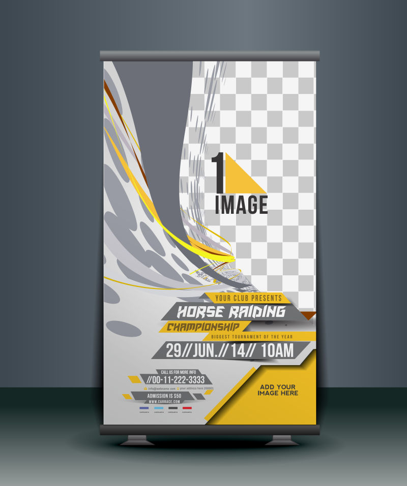 矢量商务宣传横幅设计样板