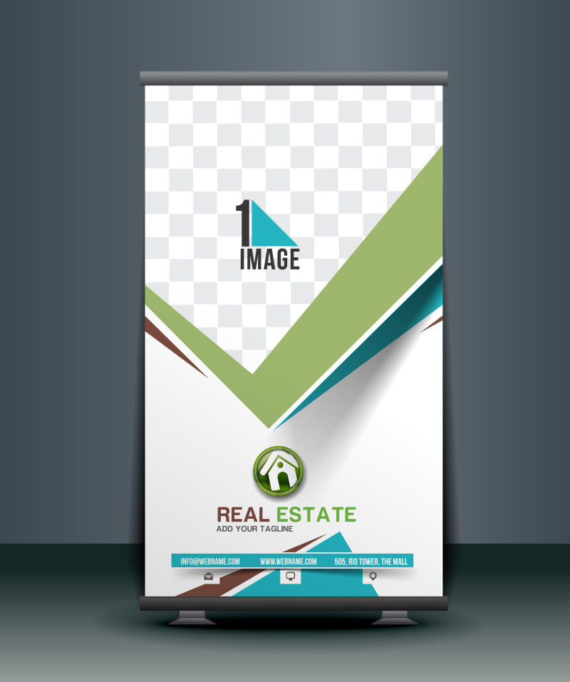 矢量广告横幅设计样板