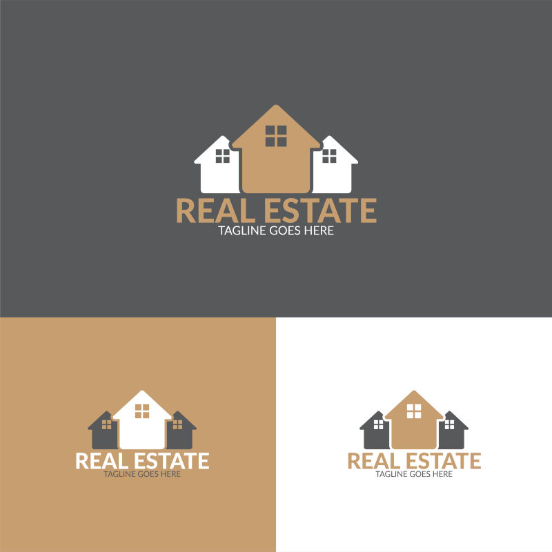 有个性的房地产logo矢量图