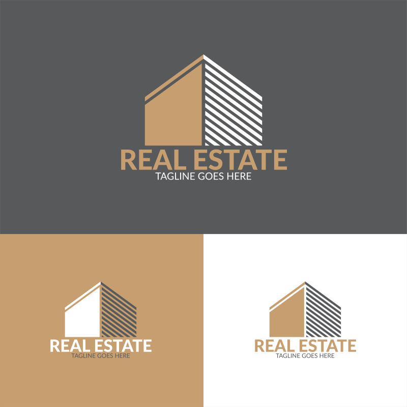 有创意的房地产logo矢量图