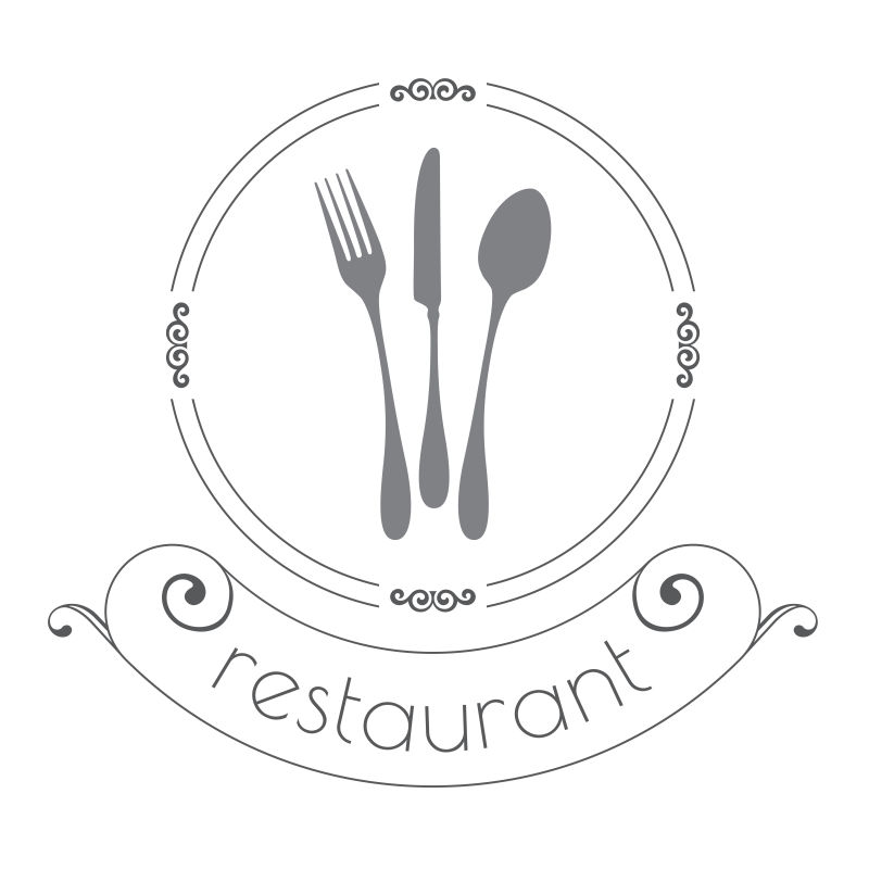 矢量的餐厅标志