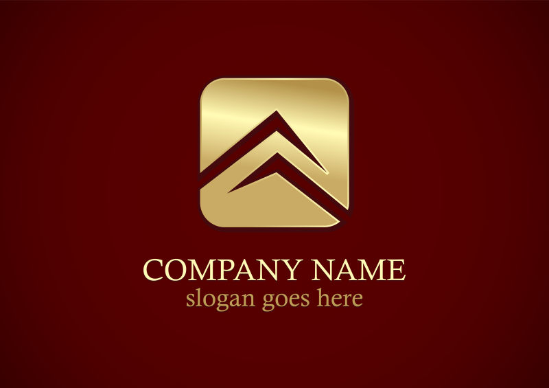 抽象的金色商业标志矢量设计