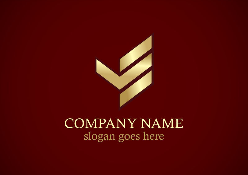 矢量的金色抽象logo标志