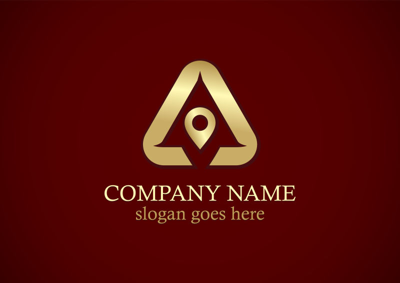 地址定位商标矢量