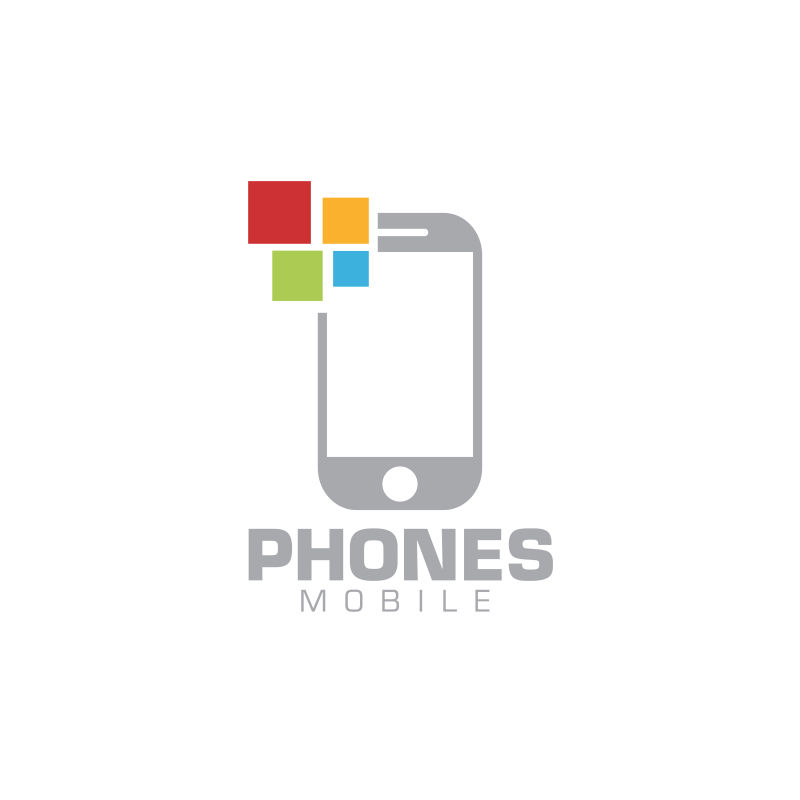 创意矢量手机概念标志设计