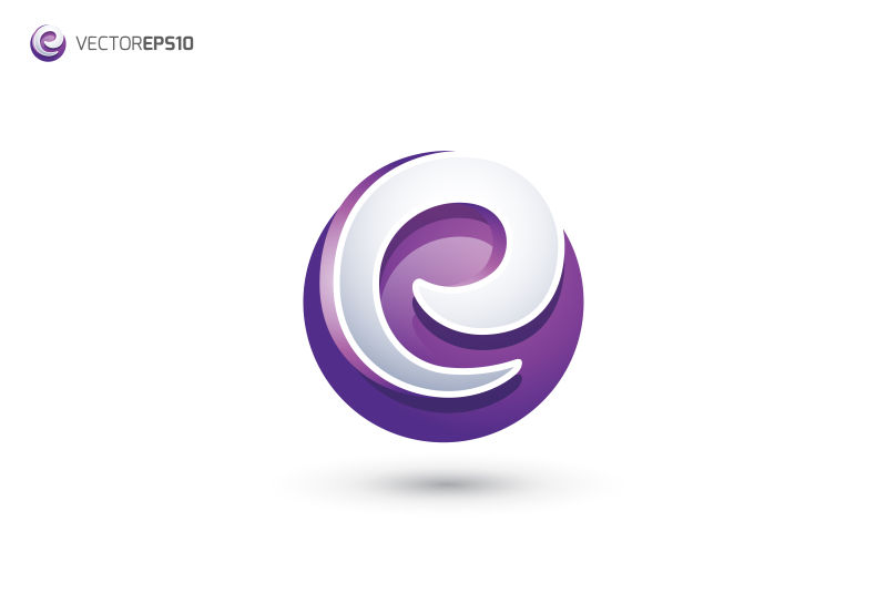 矢量创意e字母logo设计