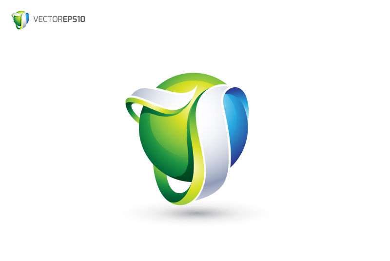 创意立体logo设计矢量