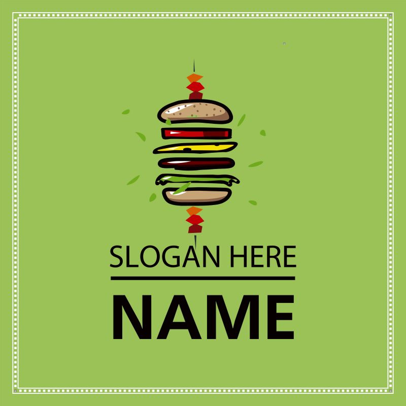 矢量快餐餐厅标志