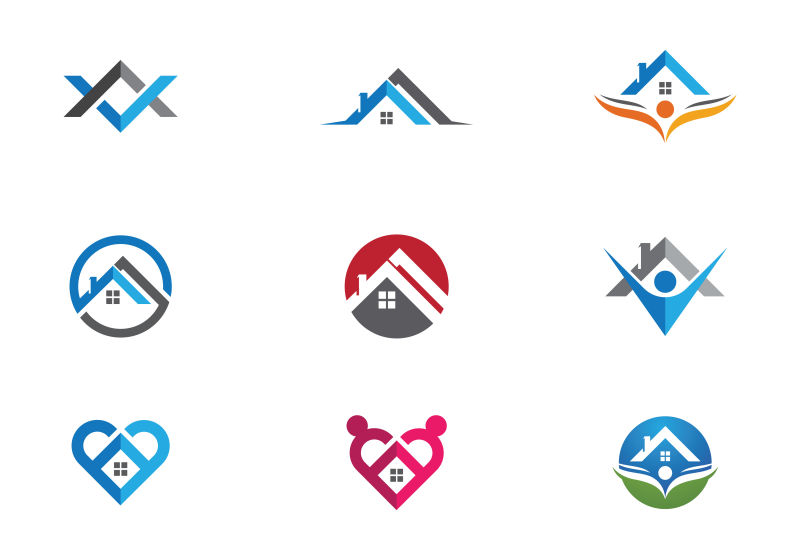 矢量创意家庭logo设计