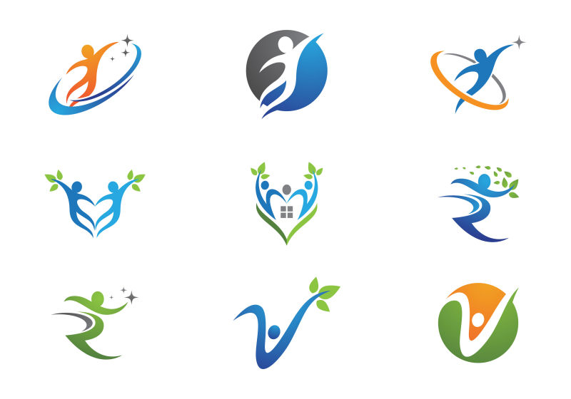 矢量绿色户外运动创意logo设计