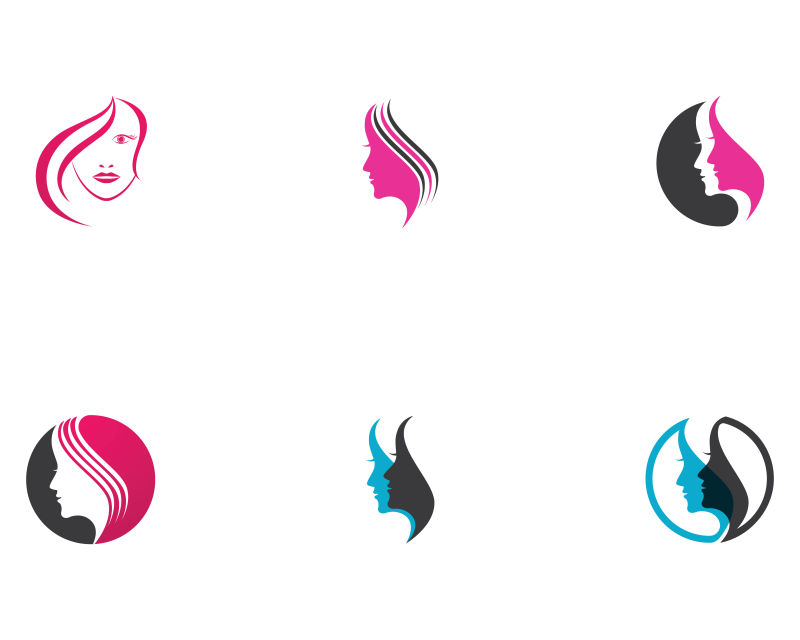 矢量创意女性logo设计