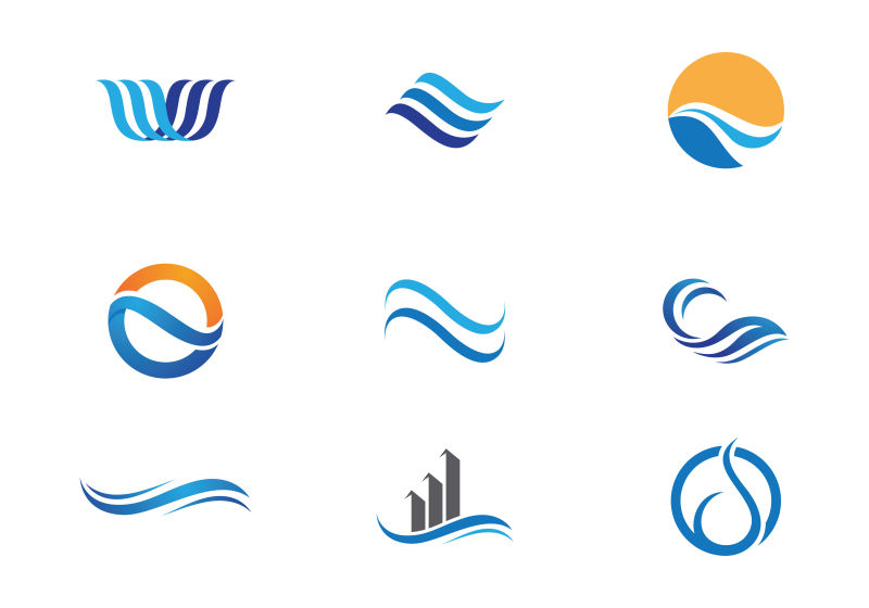 矢量不同的公司图标创意logo设计