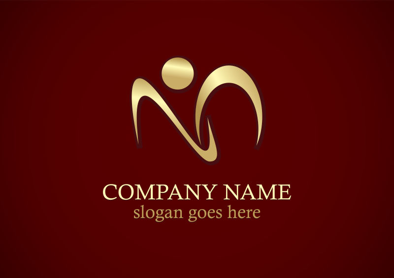 金色飞鸟商标矢量