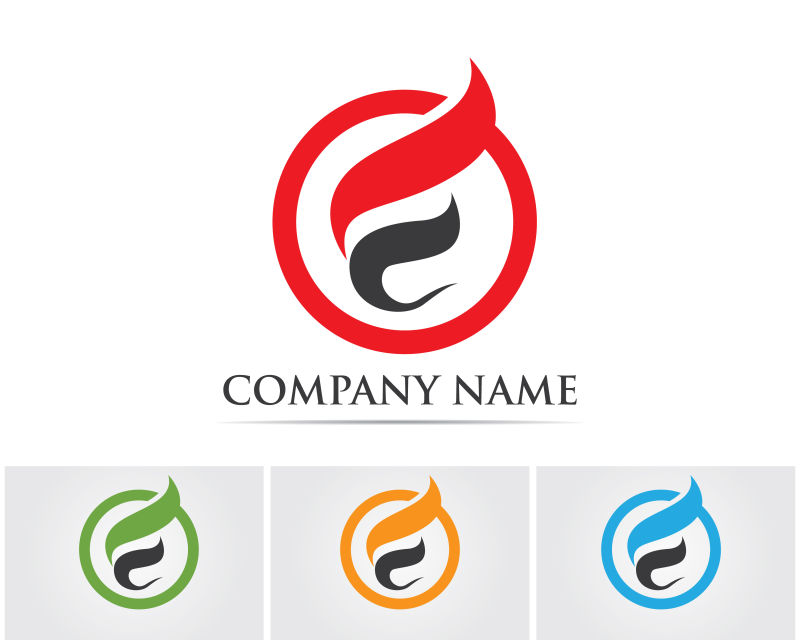 创意圆形符号logo设计矢量