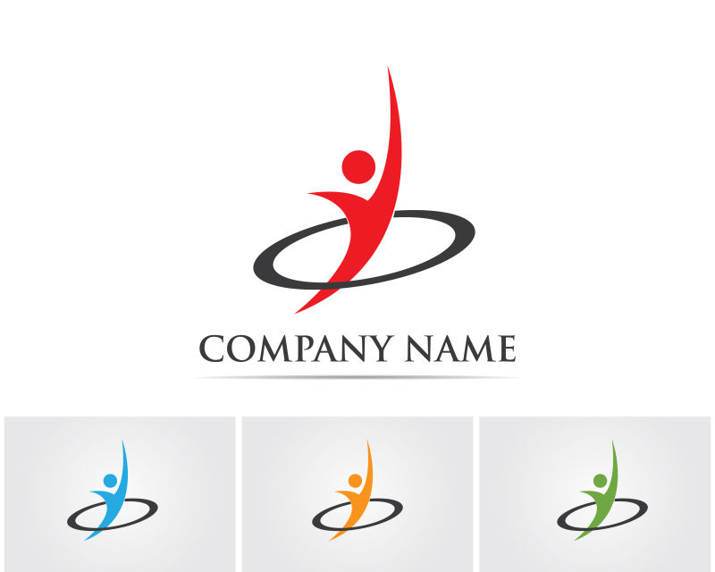 矢量健康背景logo创意设计