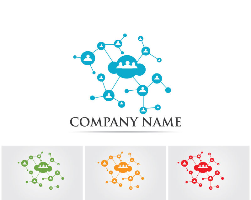 创意联系人logo设计矢量