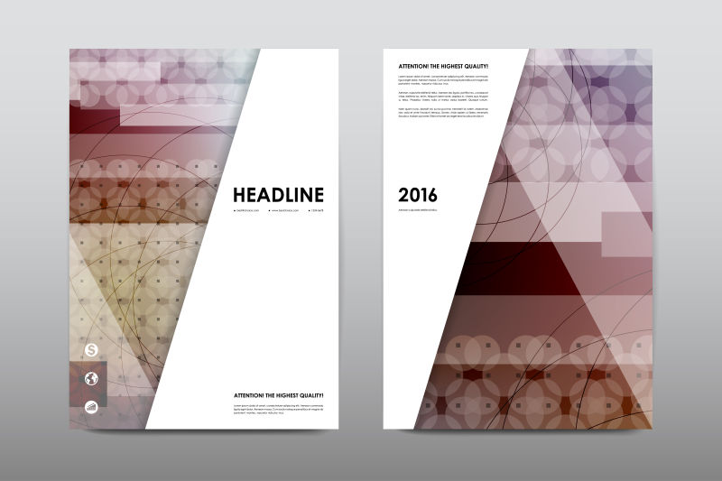 宣传册版面设计范本的矢量设计