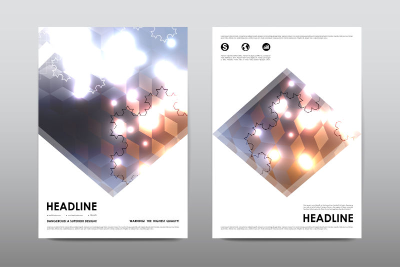 宣传册版面设计范本矢量设计