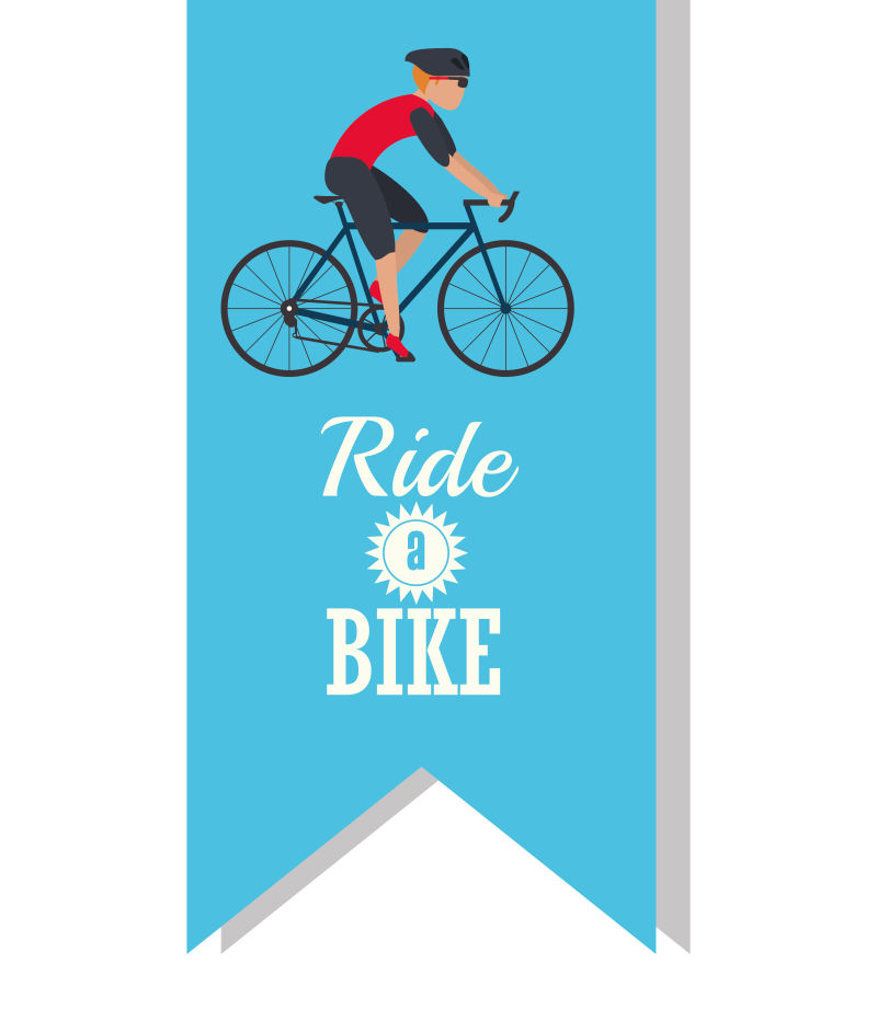 矢量的骑车男孩图标