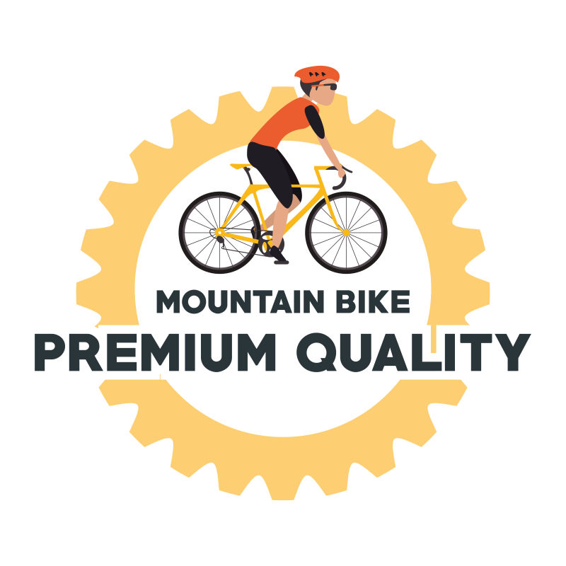 骑自行车的男孩矢量图标