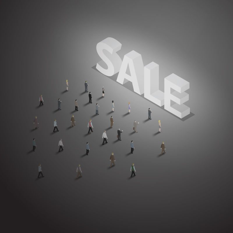 矢量文字营销宣传设计插图