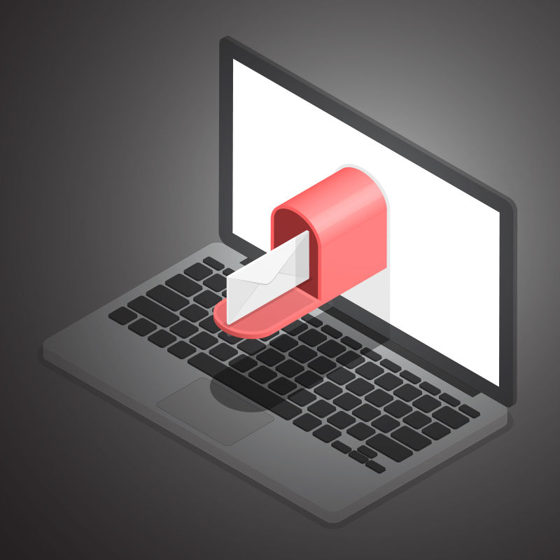 创意矢量电子邮件设计插图