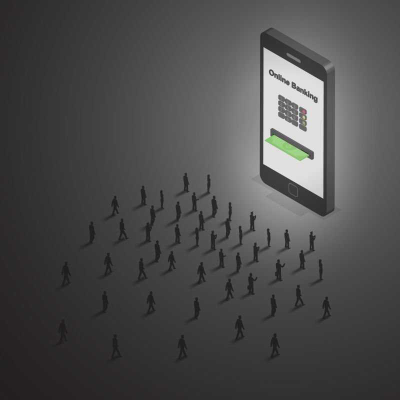 矢量网上在线交付概念插图