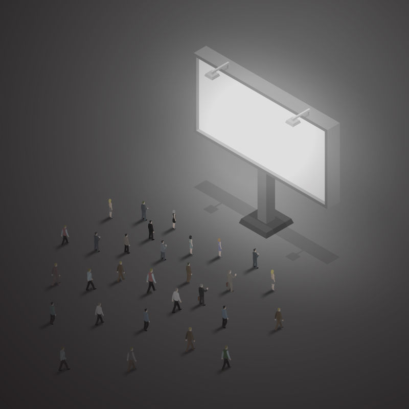 矢量广告牌设计插图