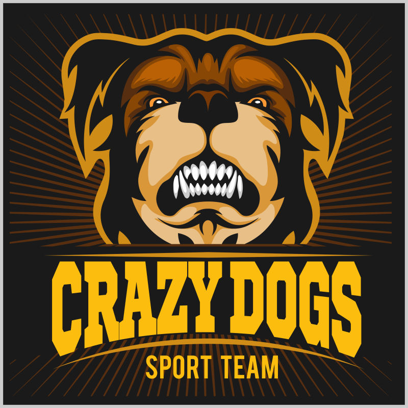 矢量的疯狗标志