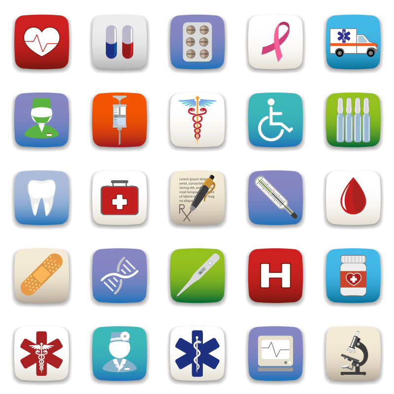 矢量的医疗保健图标设计