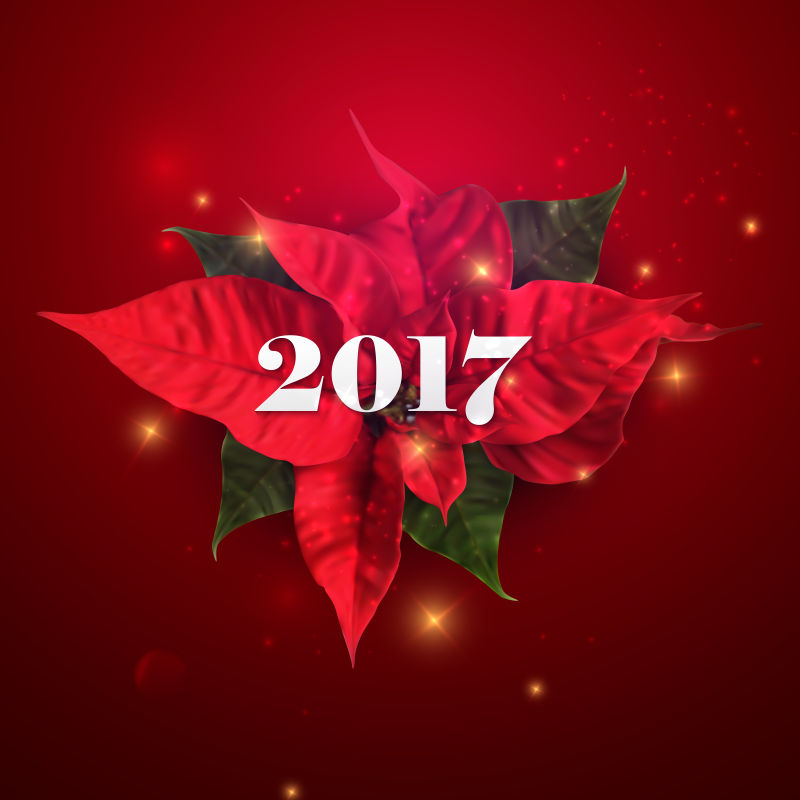 红色新年贺卡矢量设计