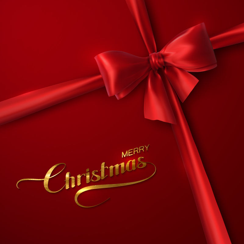 红色圣诞标识矢量设计