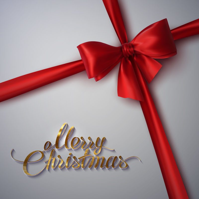 矢量设计的圣诞绸带