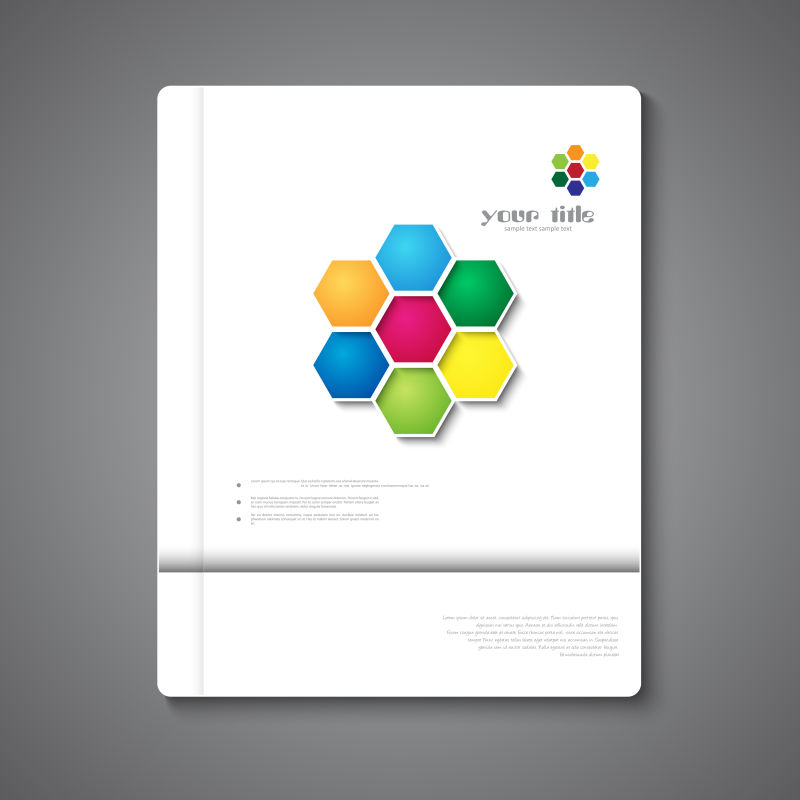 矢量宣传册封面样板设计图