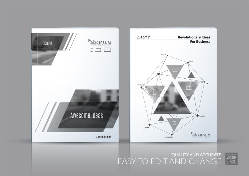 封面设计小册子布局矢量