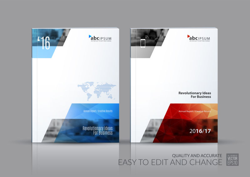 封面设计年报杂志矢量小册子