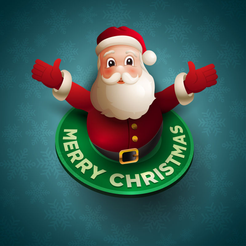 圣诞老人元素装饰矢量背景