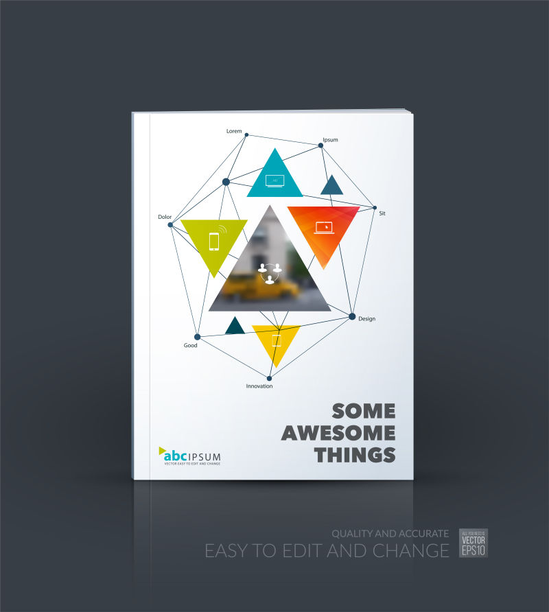 商务手册封面矢量设计