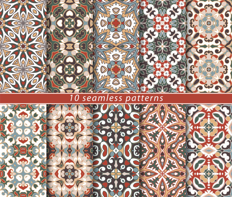 无缝精美花纹矢量图