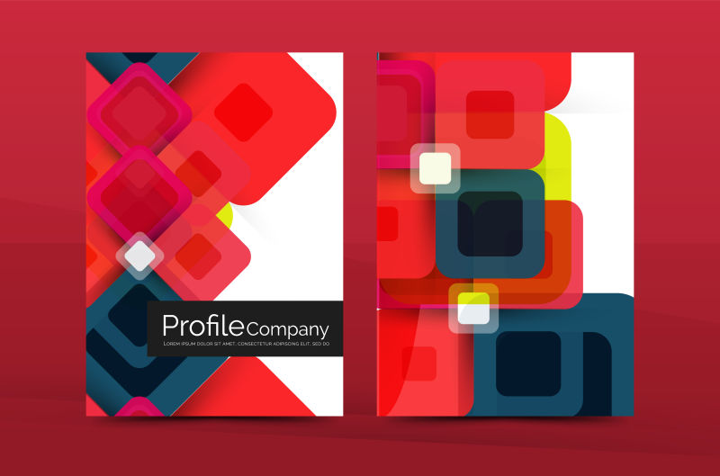 抽象矢量创意现代年度报告设计