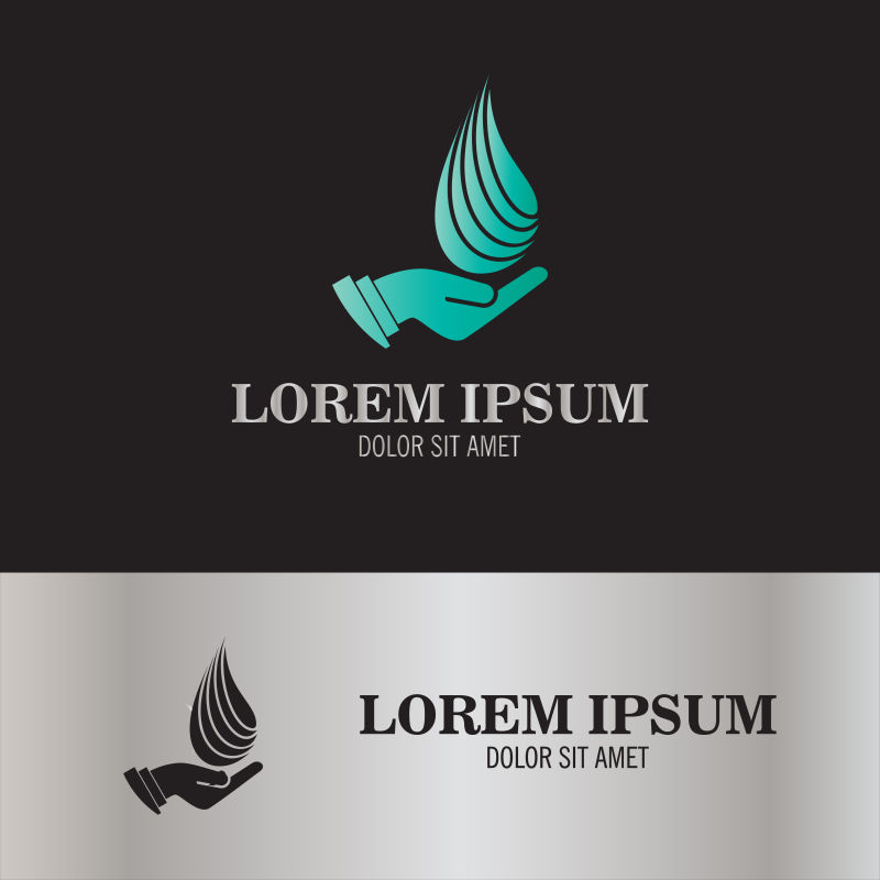 矢量创意节约用水标志设计